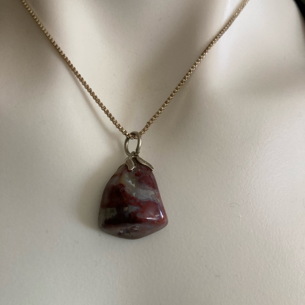 J. C. Hook Poppy Jasper Pendant Necklace View 3
